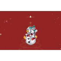新品【 porStyle 珀風格 】聖誕系列 / 耶誕雪人 S925純銀串珠 / 串飾